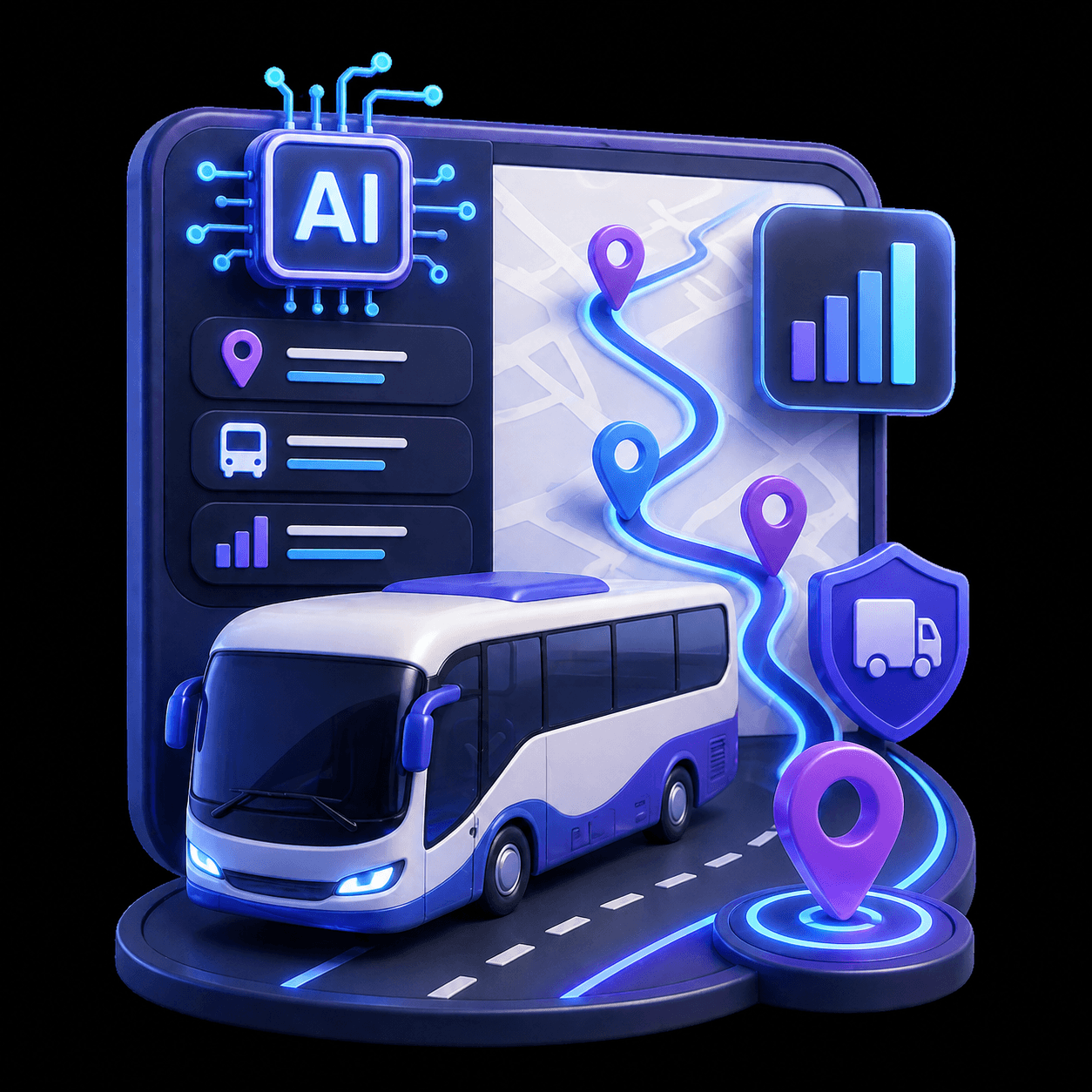 AI enabled school transport and fleet management