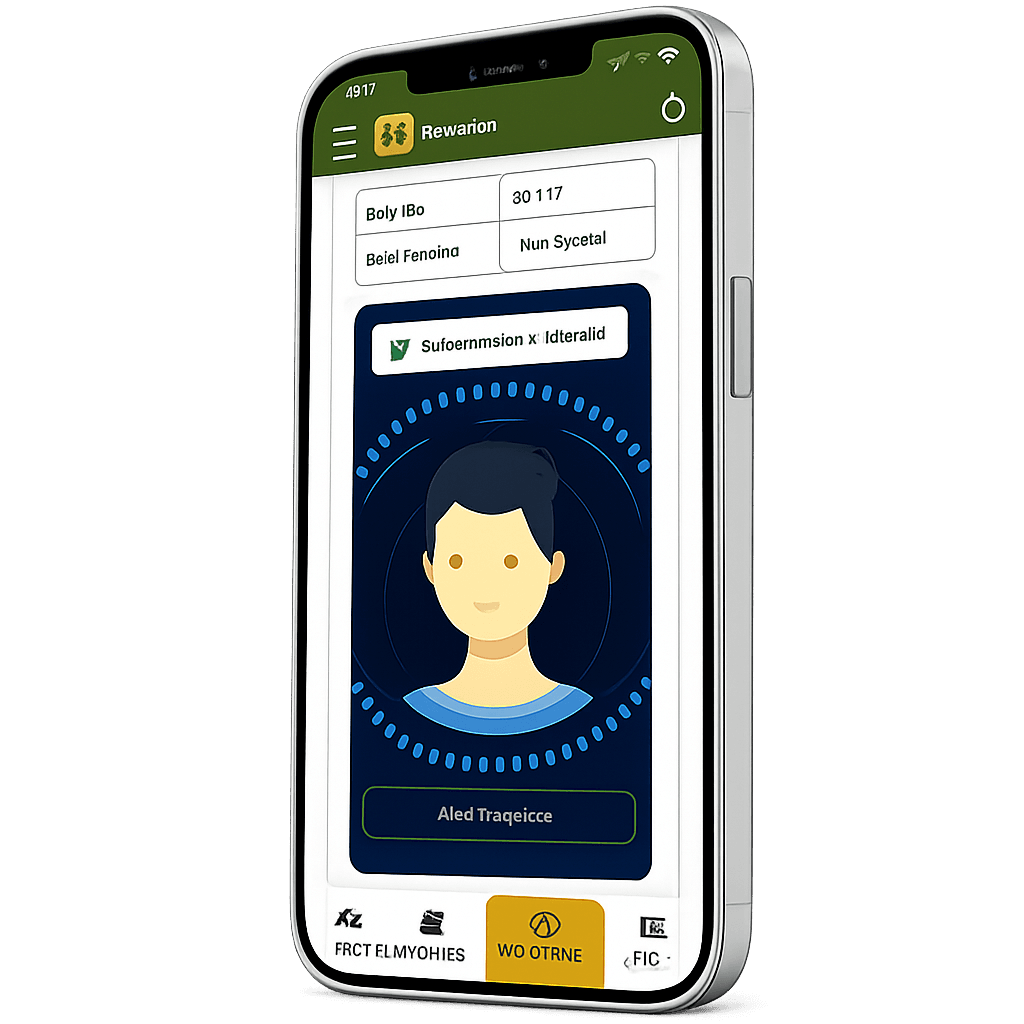 Face Recognition App screen 1 back screen