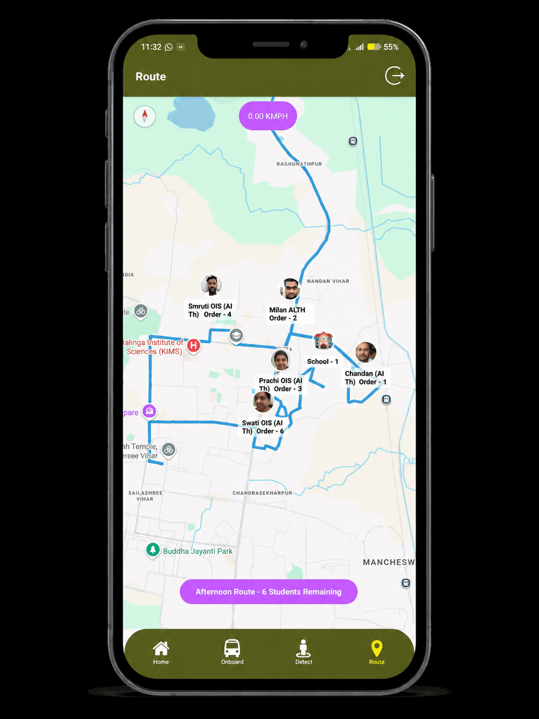 Transport App screen 1
